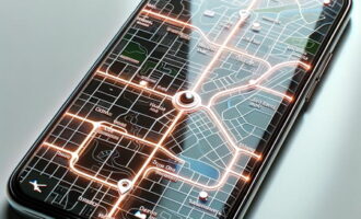 GPS map on smartphone